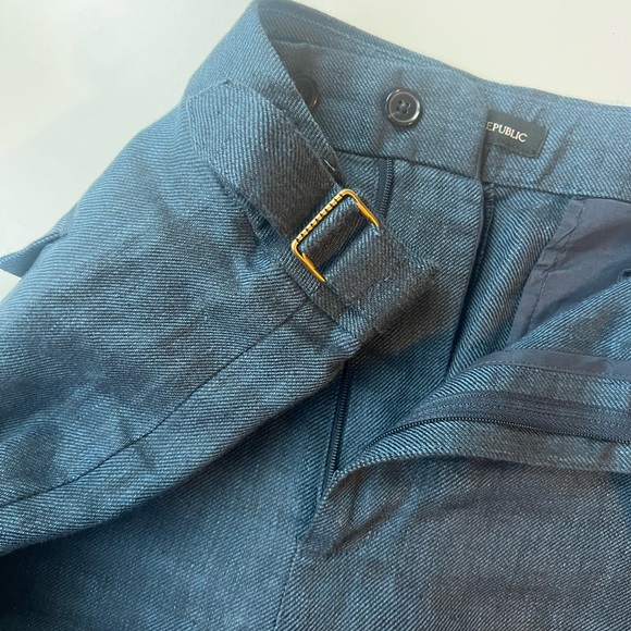 Banana, Republic indigo heritage expedition linen pants, size 12 - Picture 3 of 8